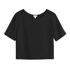 Cuyana silk cropped tee
